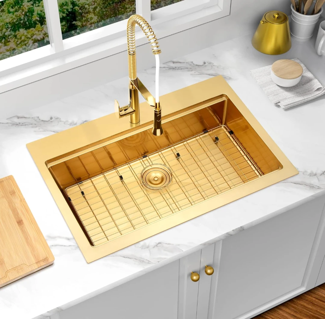 Gold topmount Kitchen Sink with Accessories - photo 3