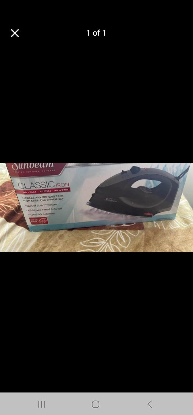Sunbeam Classic Iron with Non-Stick Soleplate