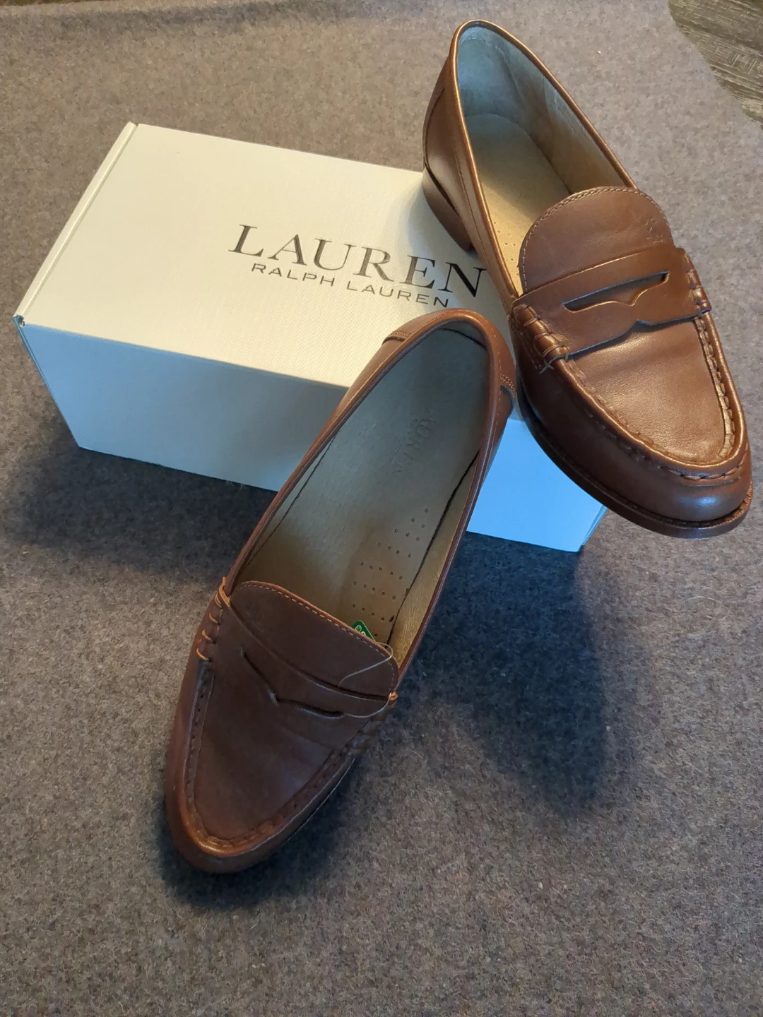 Lauren Ralph Lauren Women's Brown Leather Loafers Size 9B