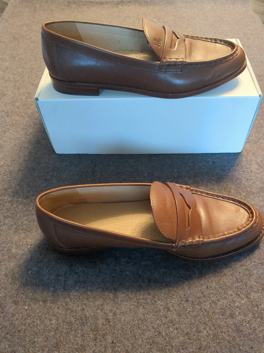 Lauren Ralph Lauren Women's Brown Leather Loafers Size 9B - photo 3