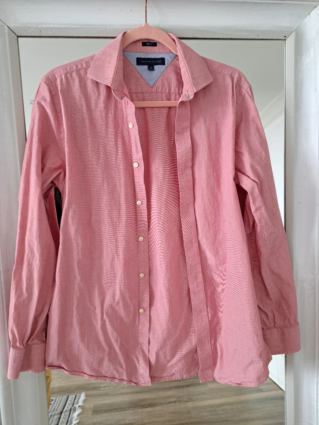 Tommy Hilfiger Slim Fit Men's Button-Up Shirt - Pink - photo 3