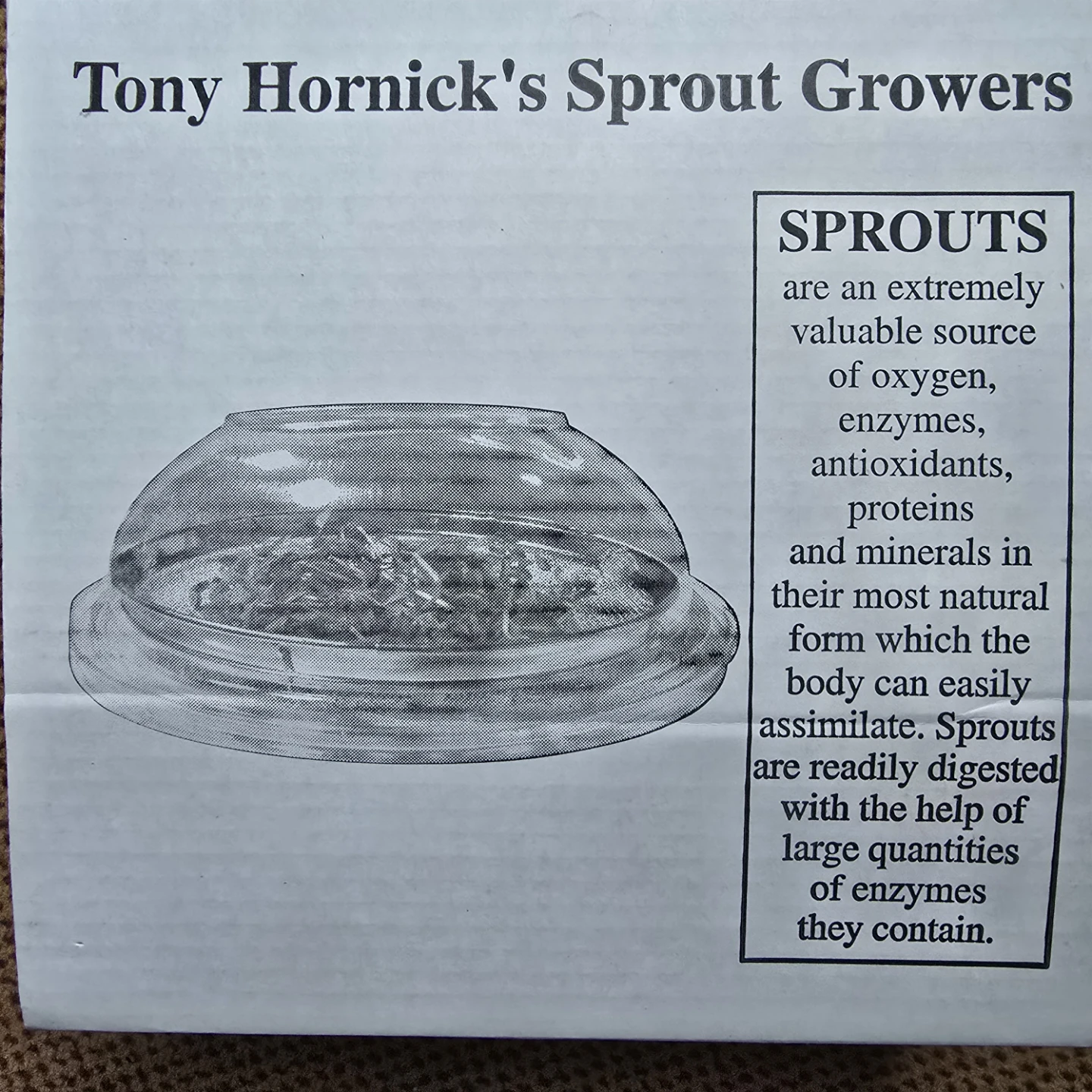 NIB! Healthy Sprout Grower