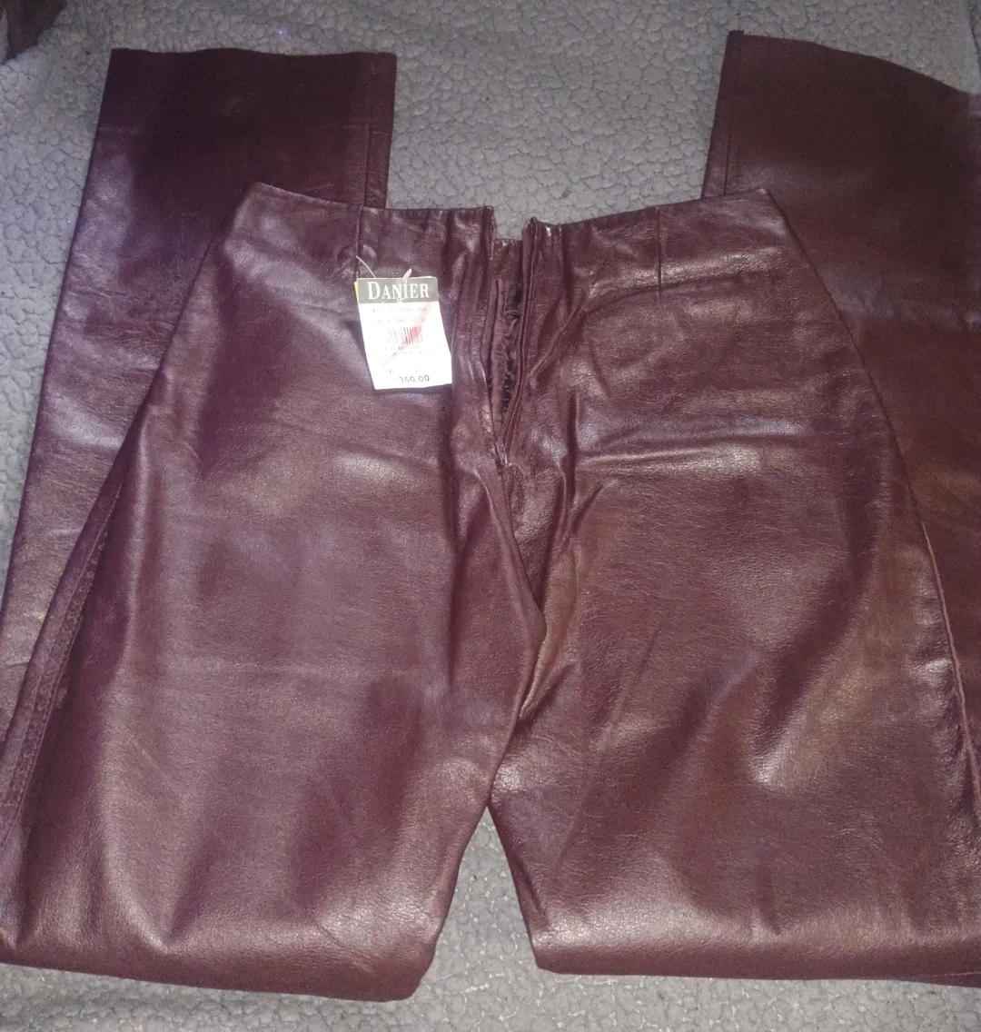 (Worth $350) Danier Burgundy Genuine Leather Pants - photo 3