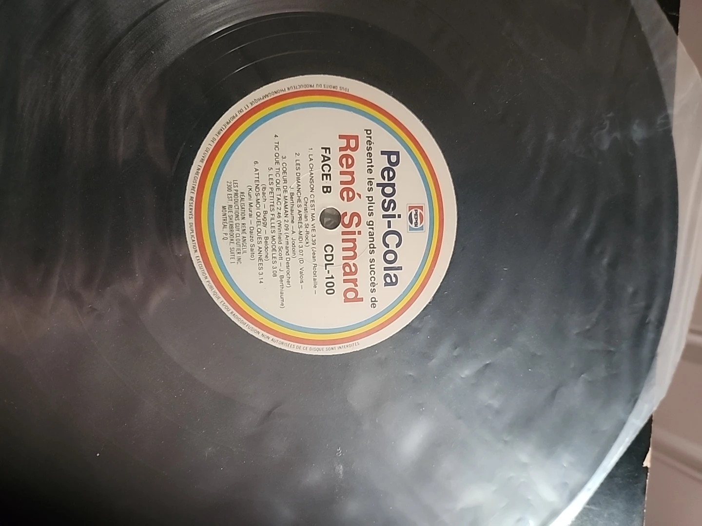 René Simard Pepsi-Cola Les Plus Grands Succès Vinyl LP Record - photo 5