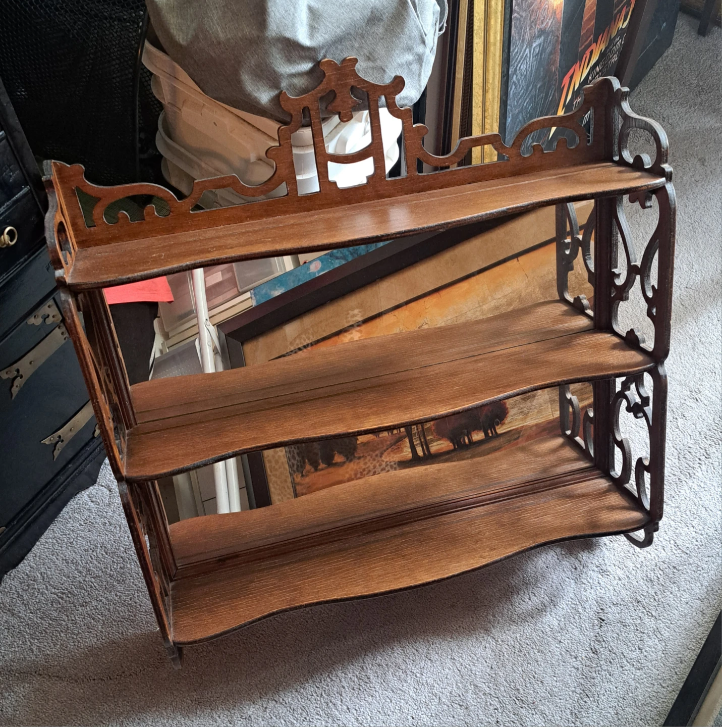 Antique Wooden Wall Shelf - photo 3