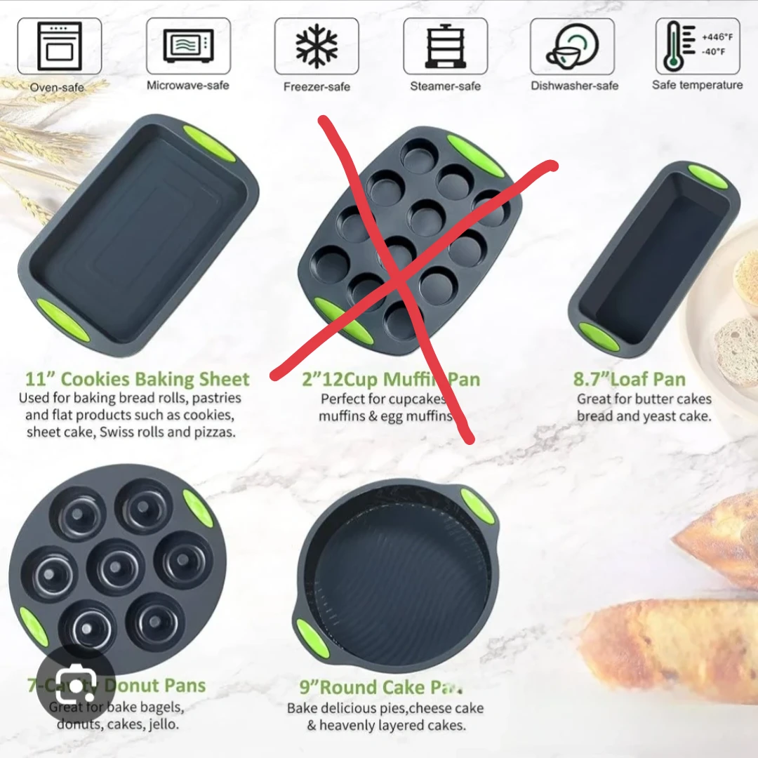 NEW! 4 Piece Silicone Bakers Pans - photo 2