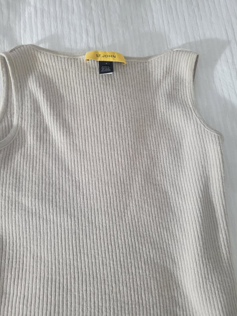 ST. JOHN Women's Ribbed Tank Top - Size P - photo 3