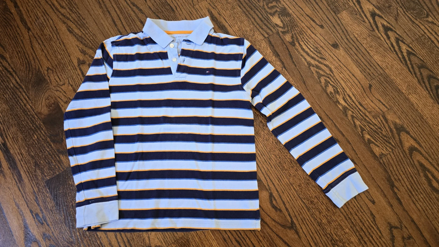 2 Tommy Hilfiger Long Sleeve Polo Shirts - Size L/12Y - photo 2