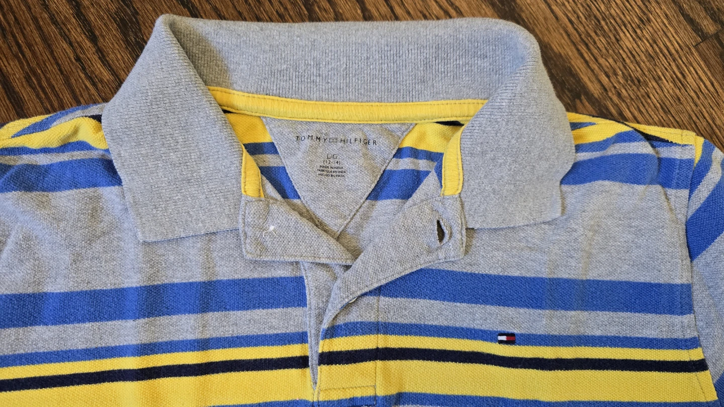 2 Tommy Hilfiger Long Sleeve Polo Shirts - Size L/12Y - photo 4