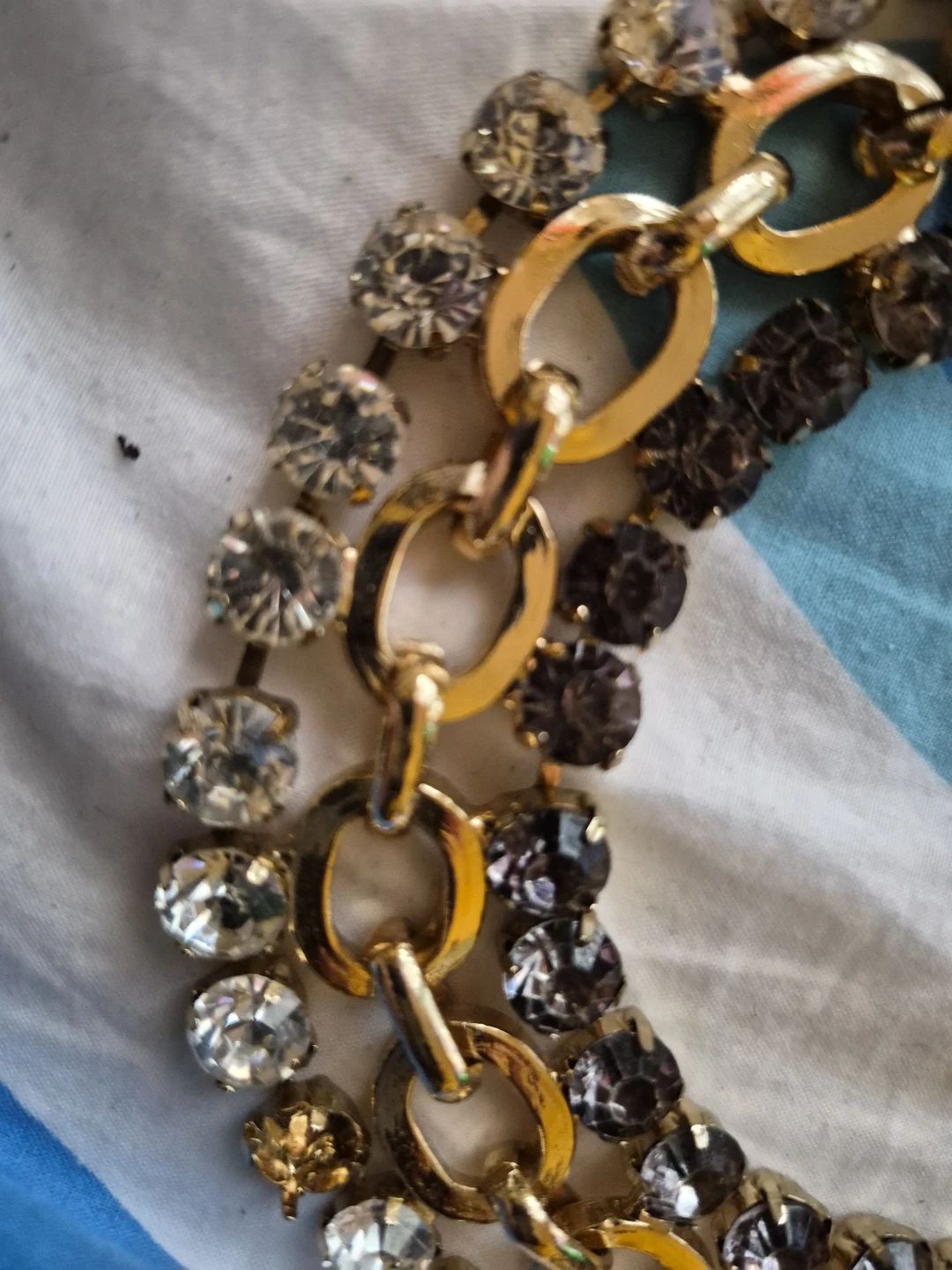 Gold Tone Crystal Statement Necklace - photo 2