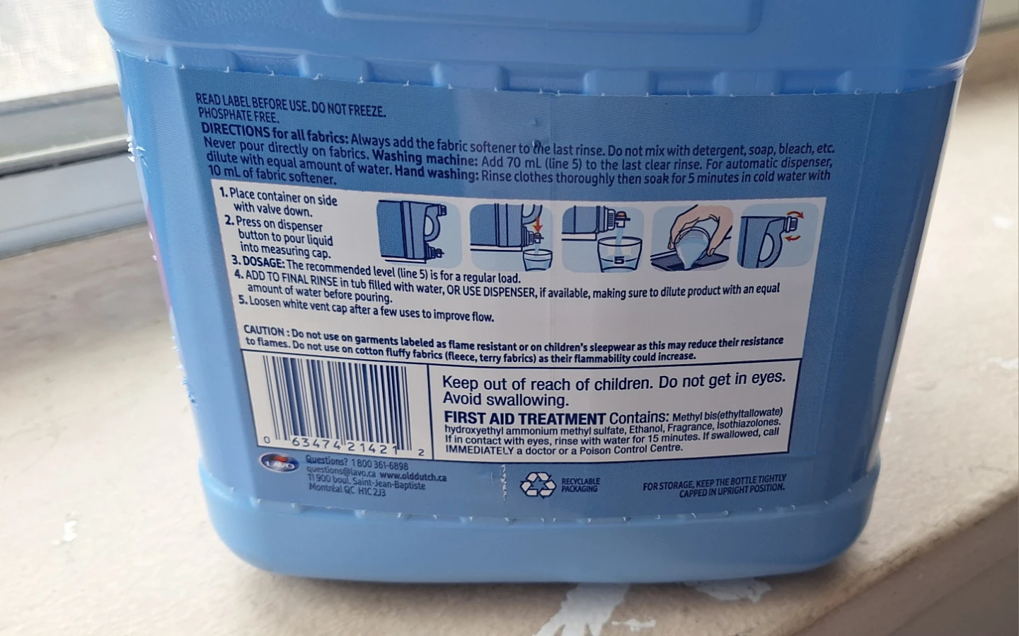 Old Dutch Absolute Clean Fabric Softener - Spring Freshness - 6L - photo 2