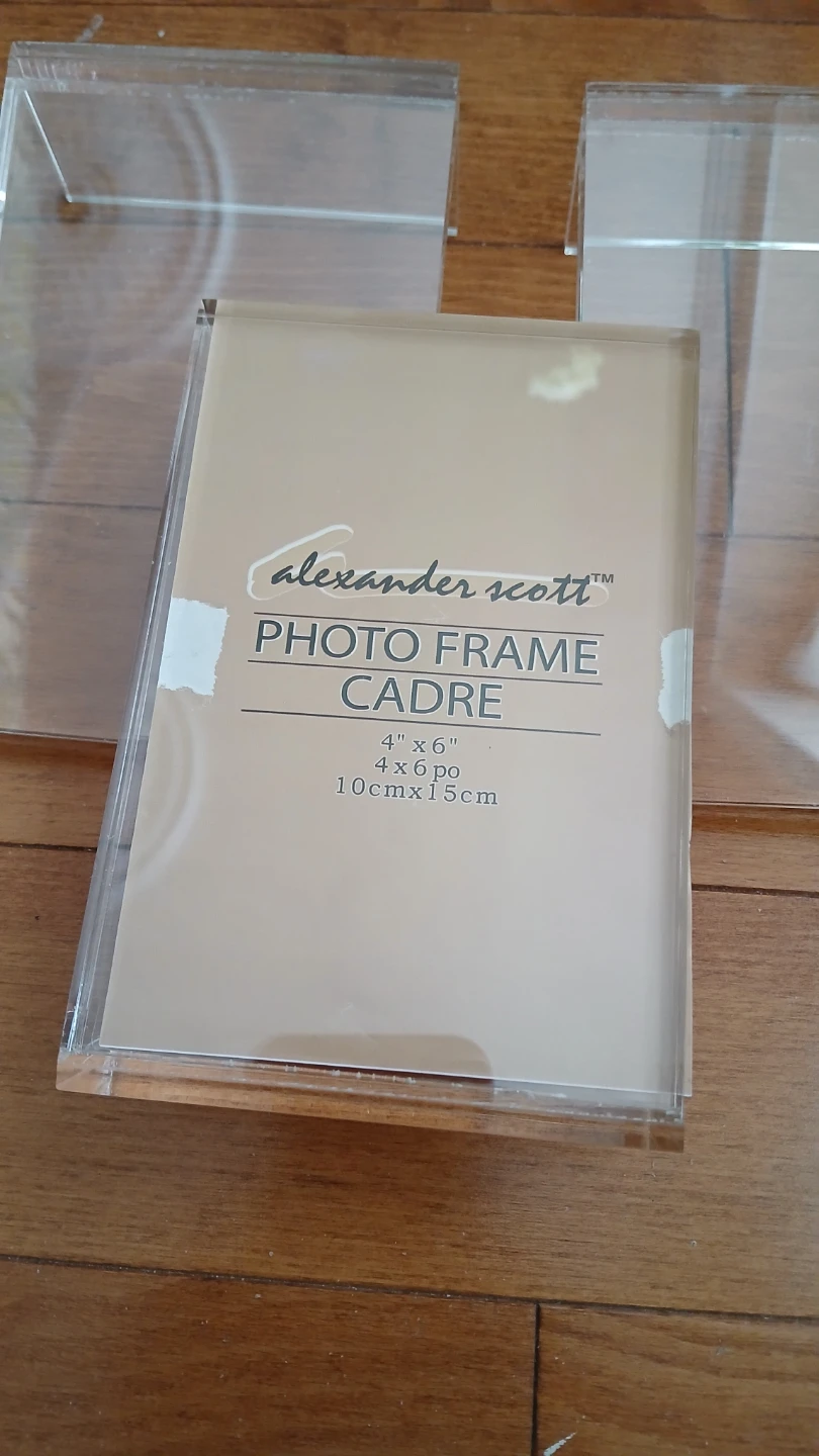 3 thick clear plexiglass photo frames for $5.00 - photo 2