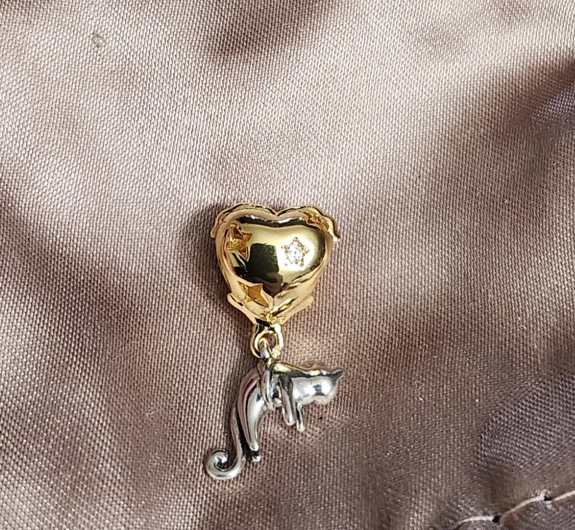 Heart Charm with Cat Dangle - photo 2