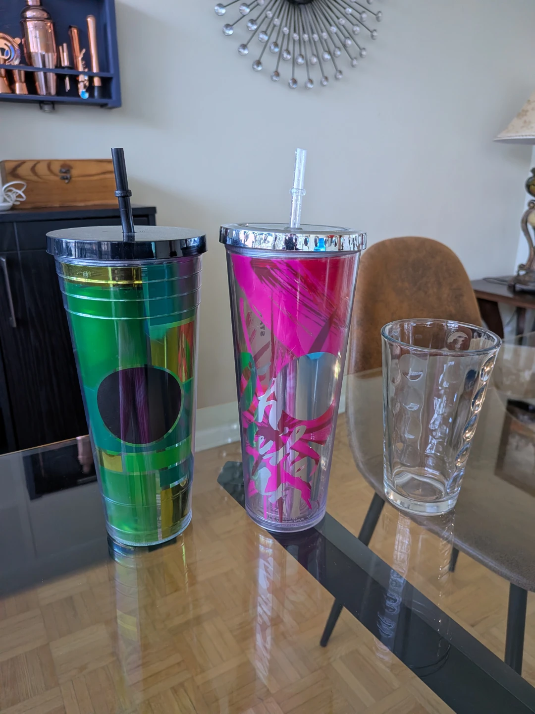 Set of 2 Starbucks Tumbler Cups with Straws