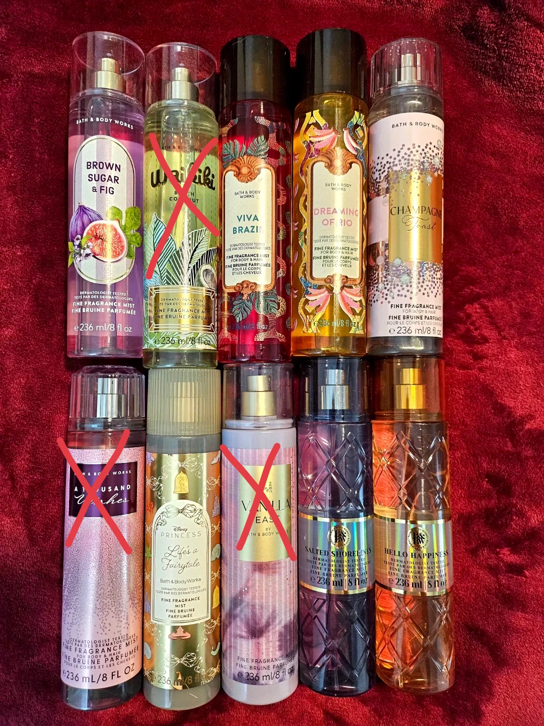 Bath & Body Works Fine Fragrance Mist Lot