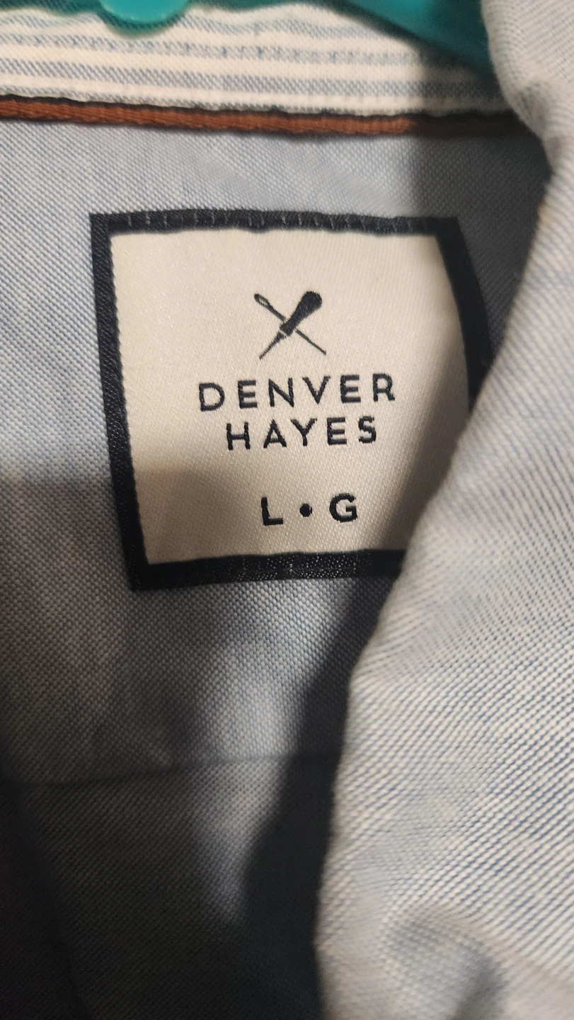 Denver Hayes Light Blue Long Sleeve Button-Up Shirt - Large - photo 2