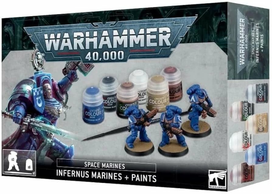 ⚒Warhammer⚒ 40K⚒ Space Marines⚒ Infernus Marines + Paints