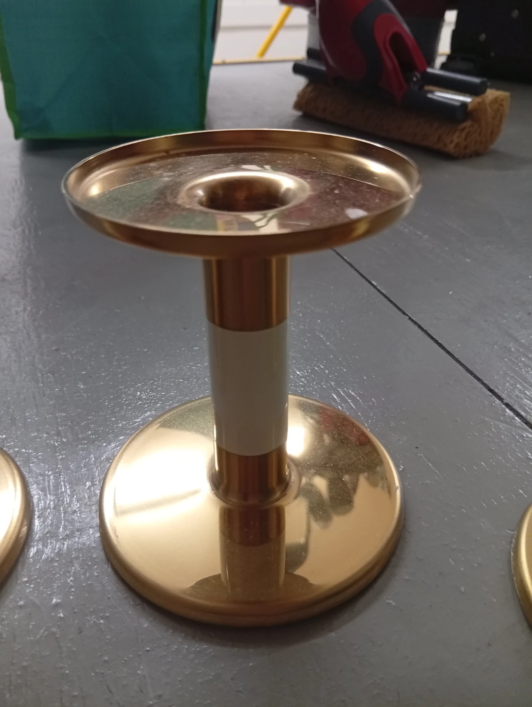Gold and White Candlesticks (Set of 3) - photo 4