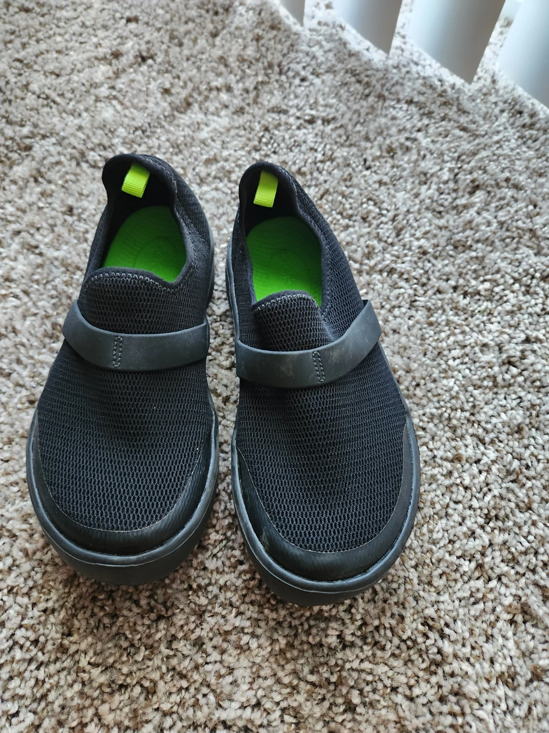 OOFOS Black Mesh Slip-On Shoes - photo 2