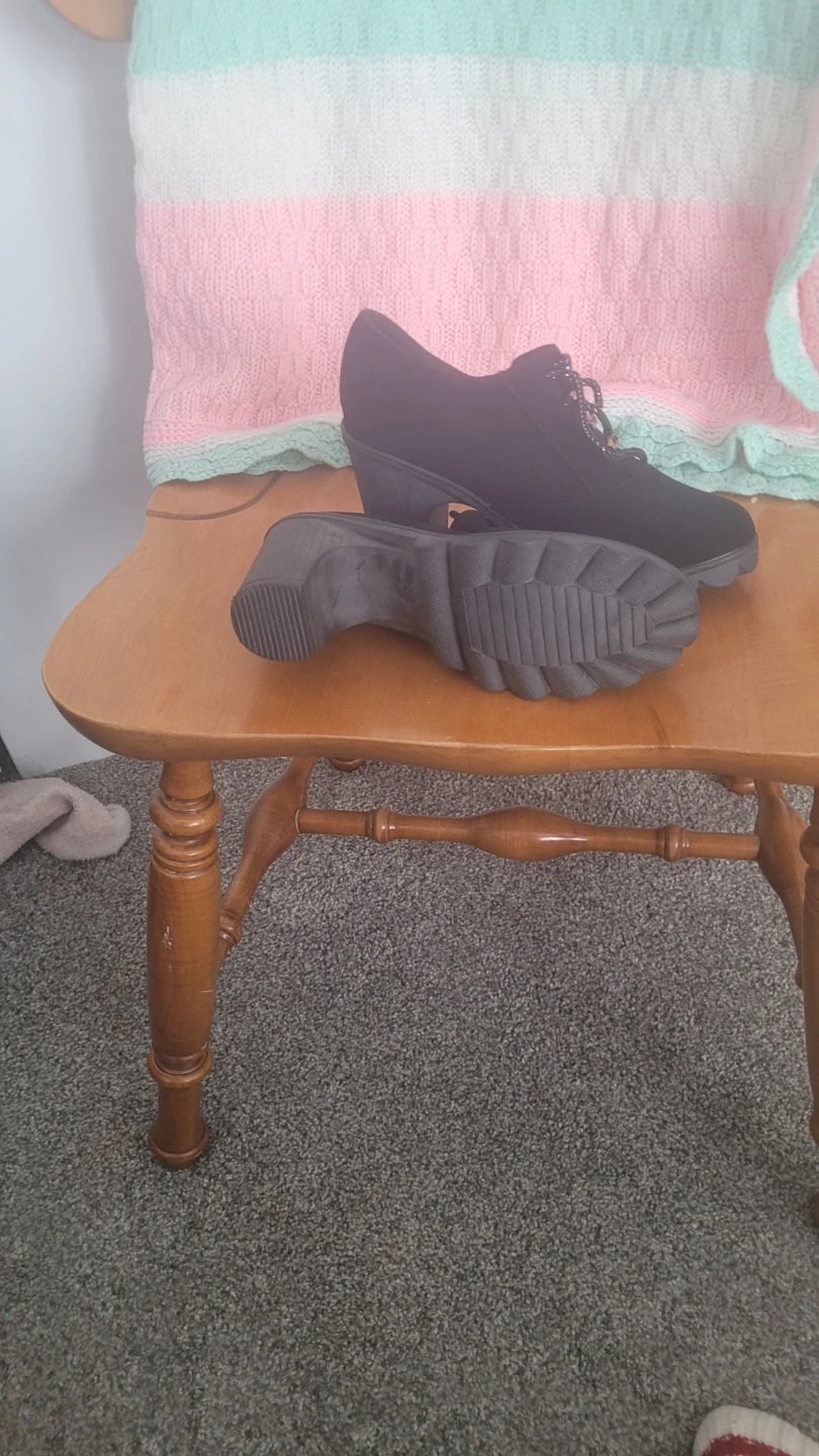 Black Suede Lace-up Heeled Ankle Boots - photo 3