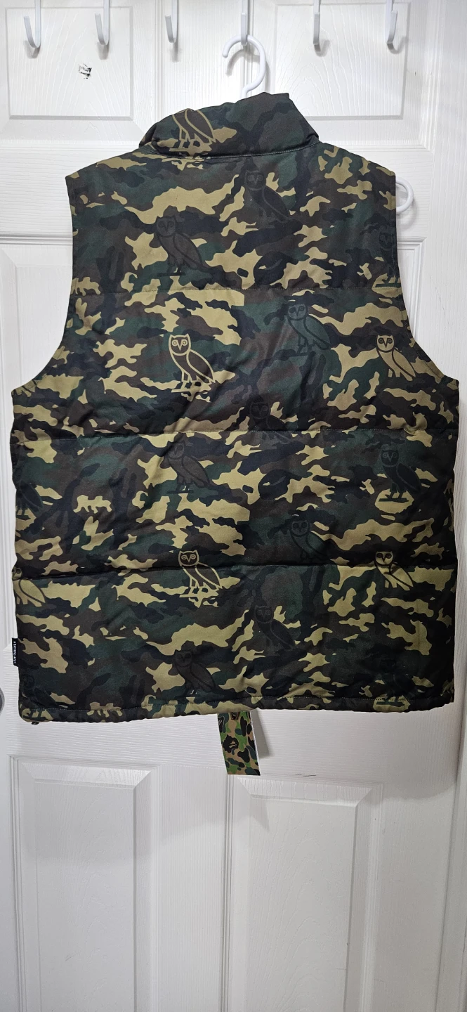 A Bathing Ape Camo Owl Puffer Vest XL - photo 2