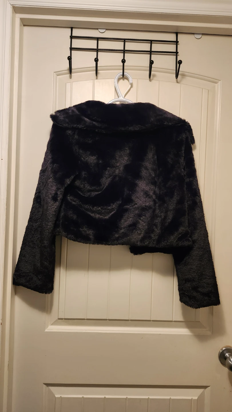 Black Faux Fur Jacket - photo 2