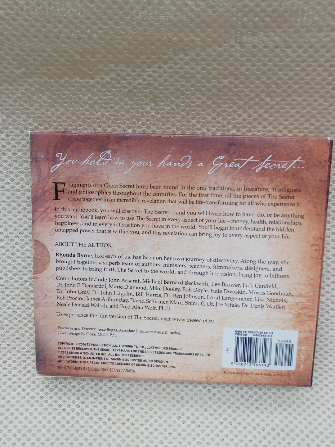 The Secret Audiobook by Rhonda Byrne - photo 3