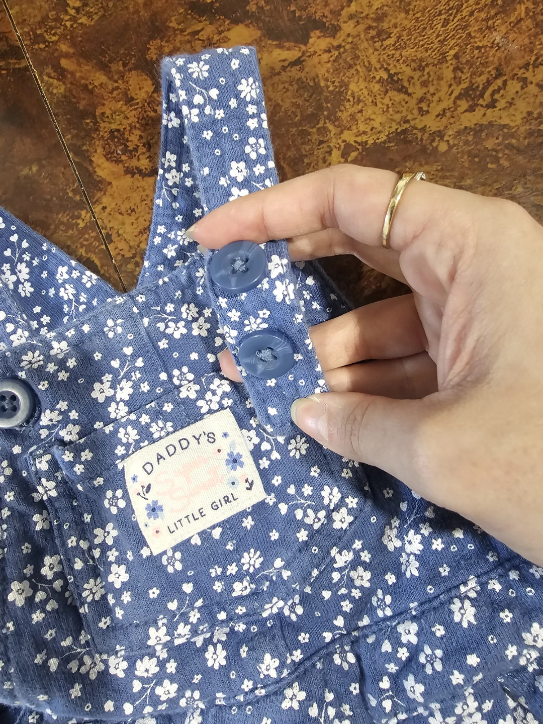 Carter's Baby Girl Blue Floral Overalls - 12 Months - photo 2