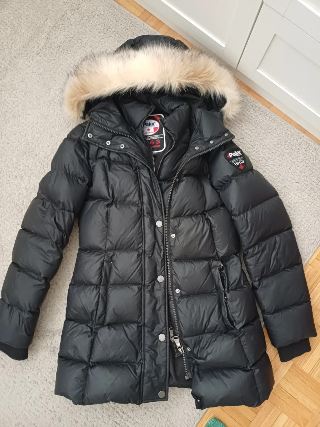Pajar Canada Black Down Puffer Winter Coat - Size S/P