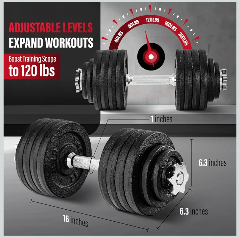 Yes4All Adjustable Cast Iron Dumbbell - photo 2