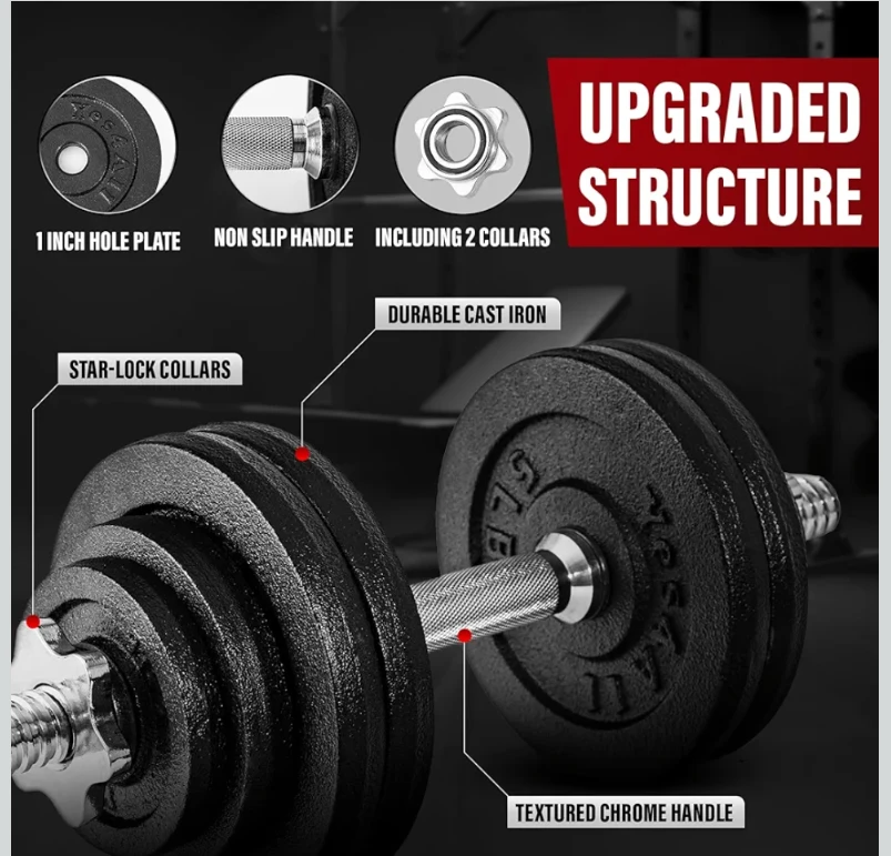 Yes4All Adjustable Cast Iron Dumbbell - photo 3