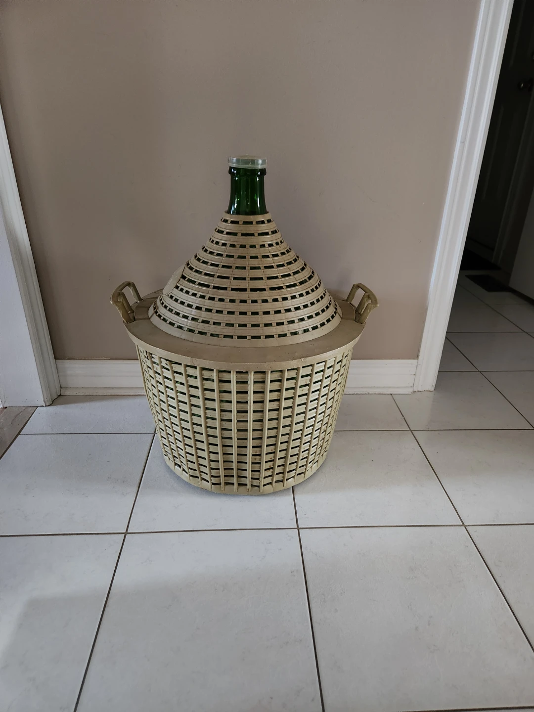 54L Glass Demijohn Plastic Basket Heavy Duty Fermentation Vessel - photo 2