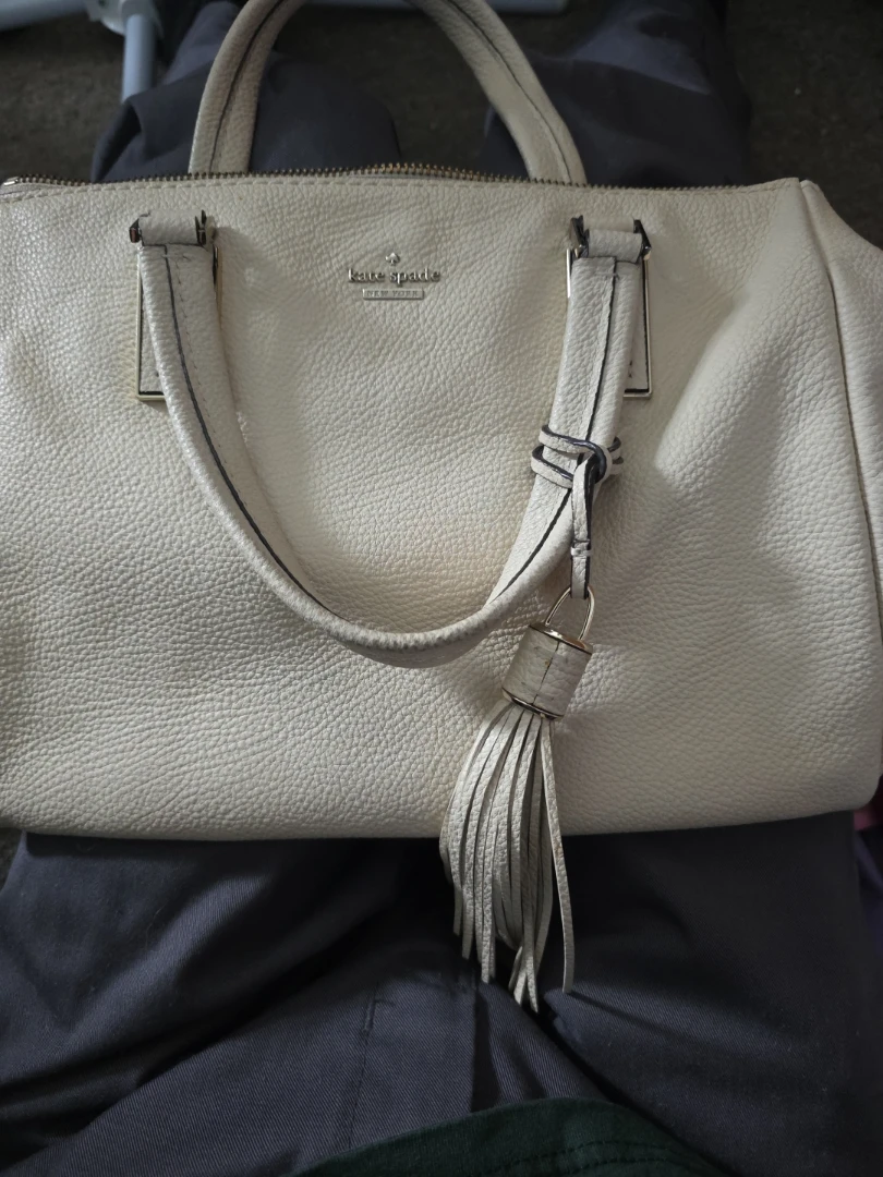 Kate Spade Cream Leather Satchel Purse