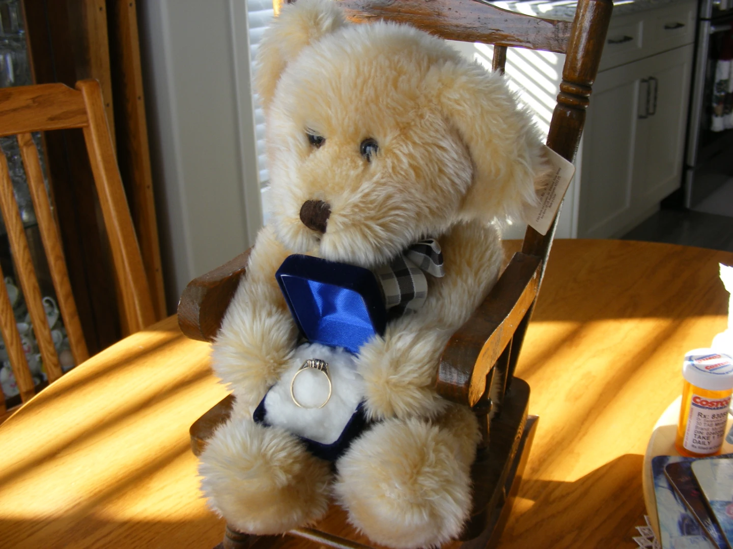 🥕"Ring Bear-er" Teddy Bear in Rocking Chair