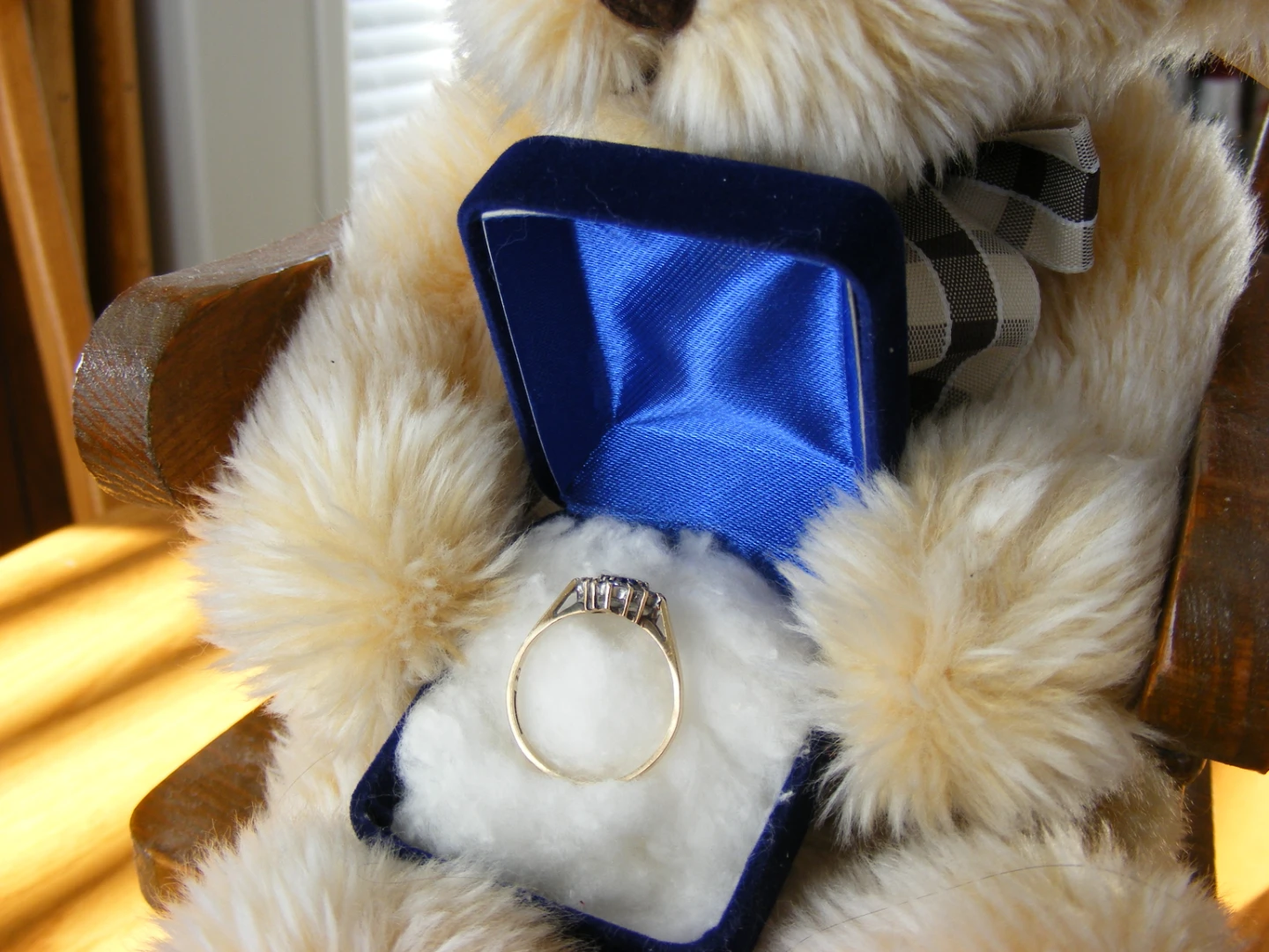 🥕"Ring Bear-er" Teddy Bear in Rocking Chair - photo 2