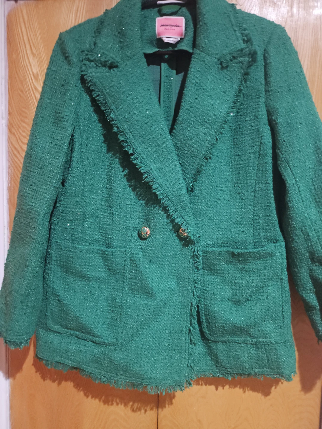 Kate Spade New York Green Tweed Blazer Size 6