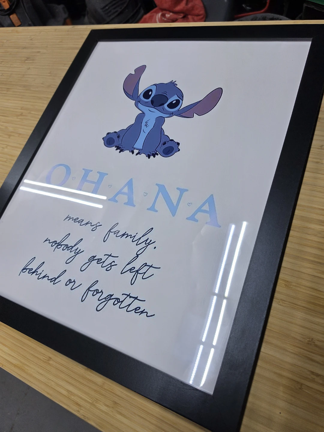 Black picture frame (print included)