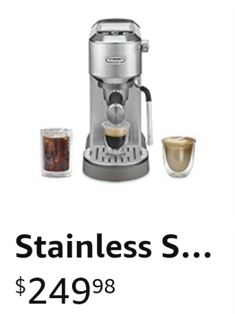 De'Longhi Dedica Duo Compact Espresso Machine - Stainless Steel - photo 2