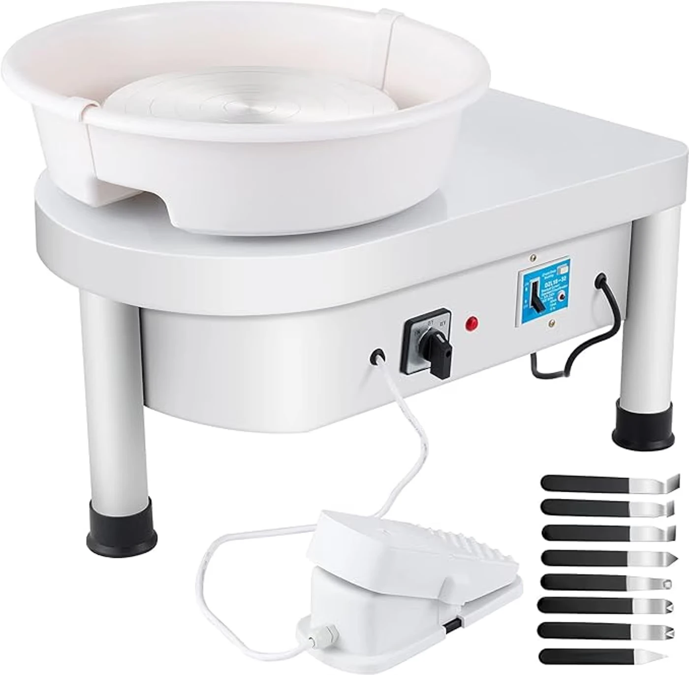 Mophorn 25CM Pottery Wheel 280W with Foot Pedal - White - photo 2