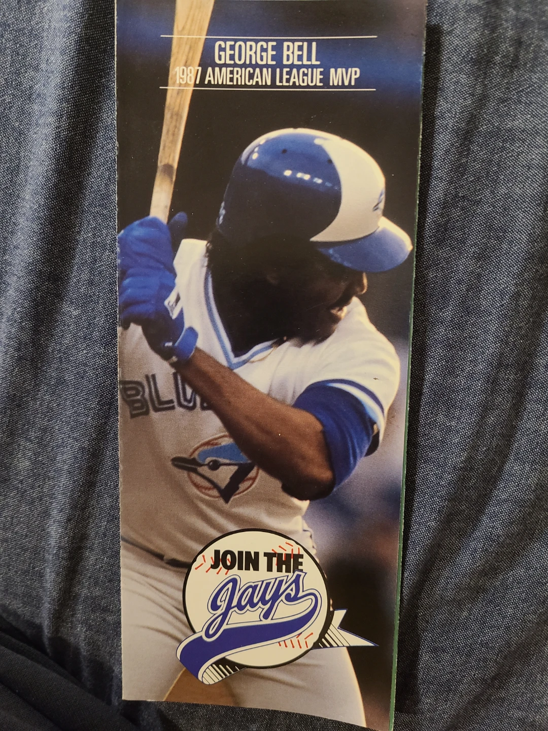 Toronto Blue Jays 1987 George Bell MVP Schedule Brochure