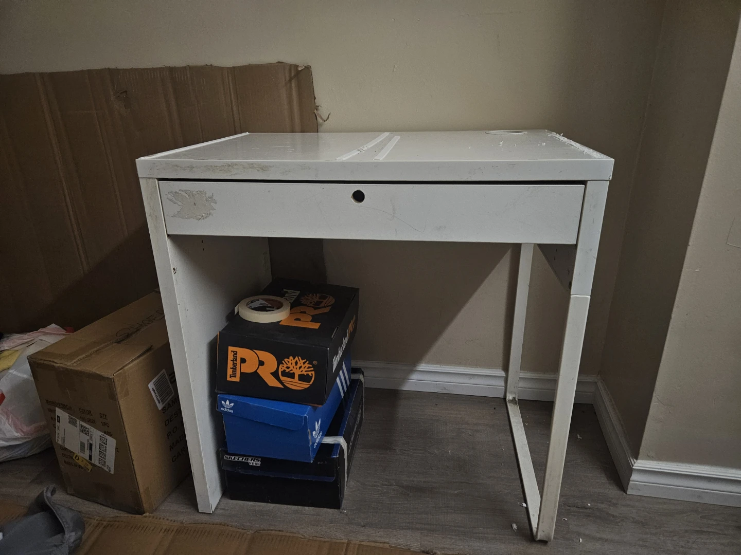 White Desk, With Drawer