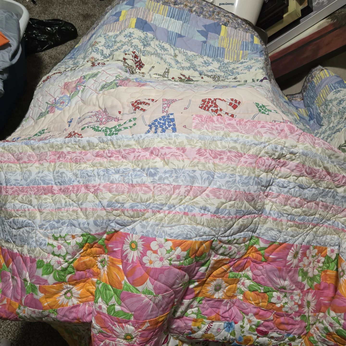 Handmade Quilted Blanket Throw