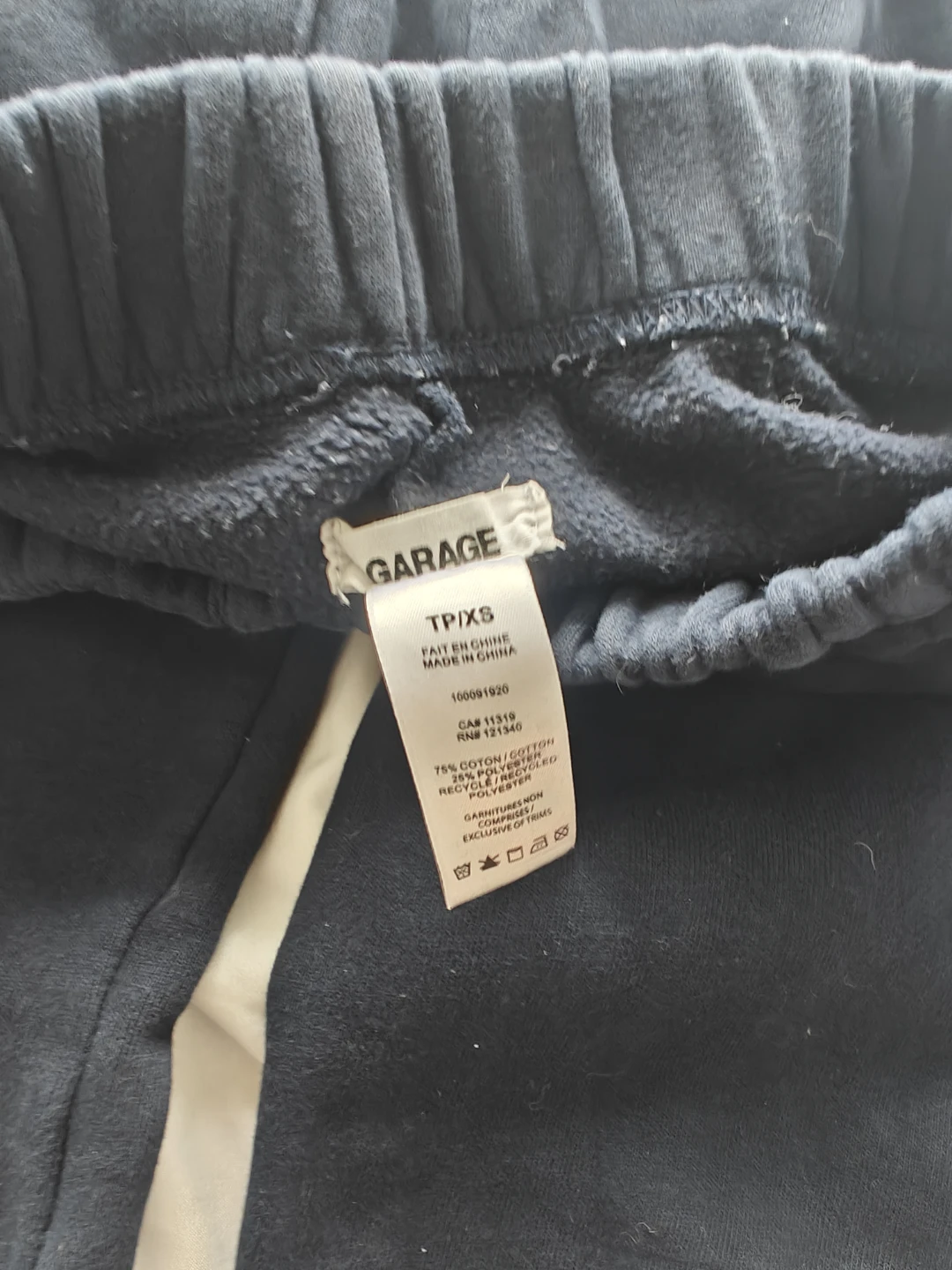 garage wide legged navy sweatpants - photo 3