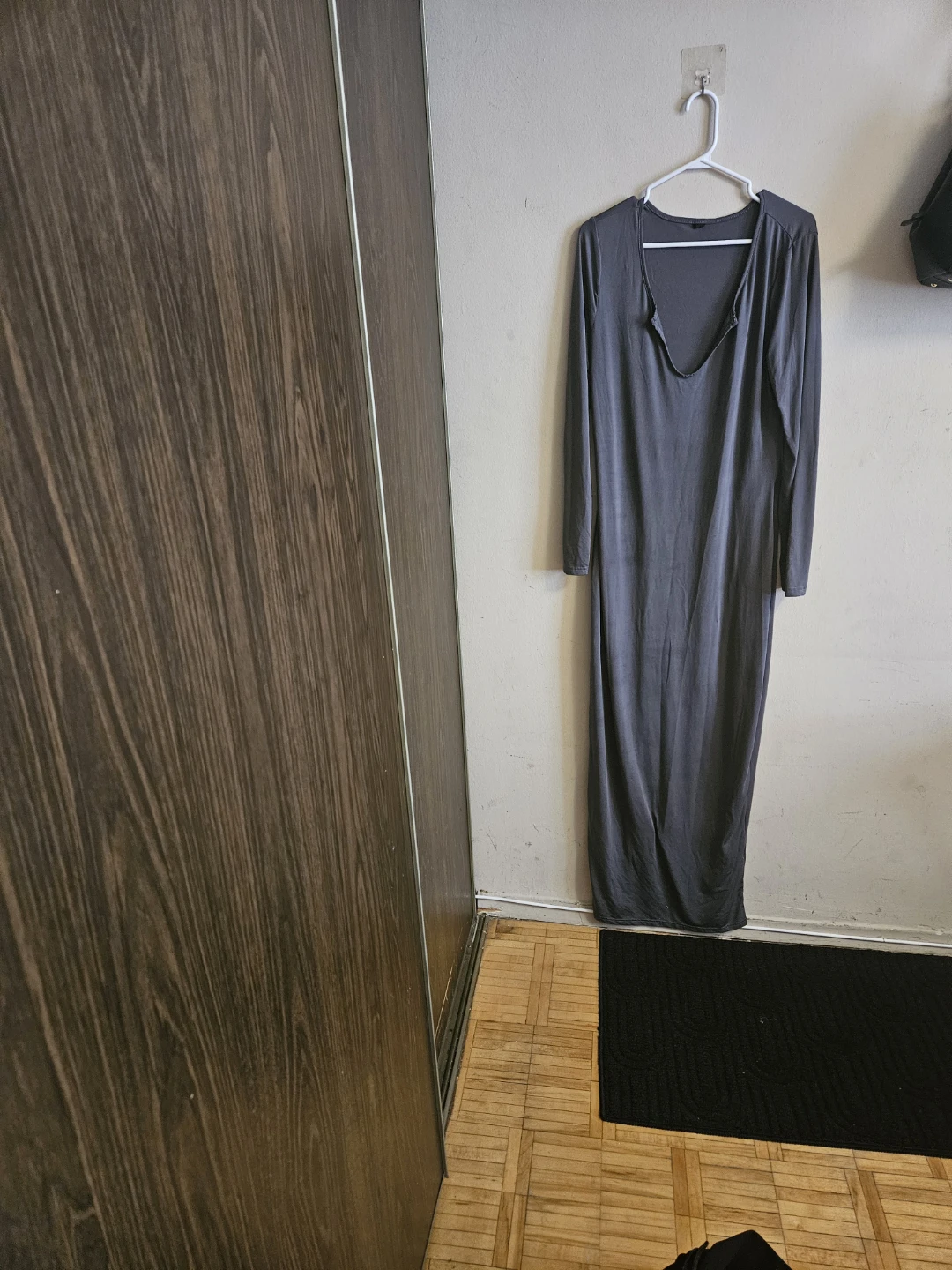 Long Sleeve Maxi Dress - Grey - photo 2