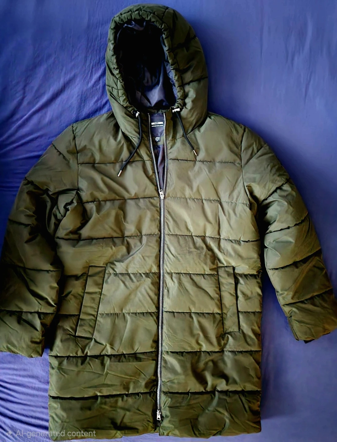 ONLY & SONS Puffer Jacket - Olive Green