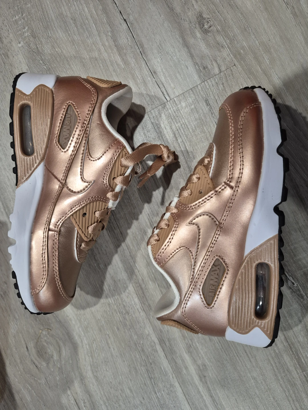 [NEW] Nike Air Max 90 SE LTR (PS) Rose Bronze Shoes - Size 12C
