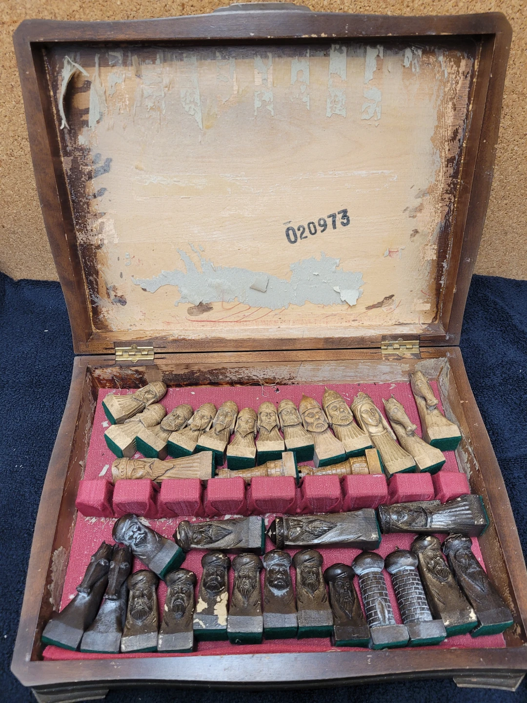 Wooden Chess Set with Case