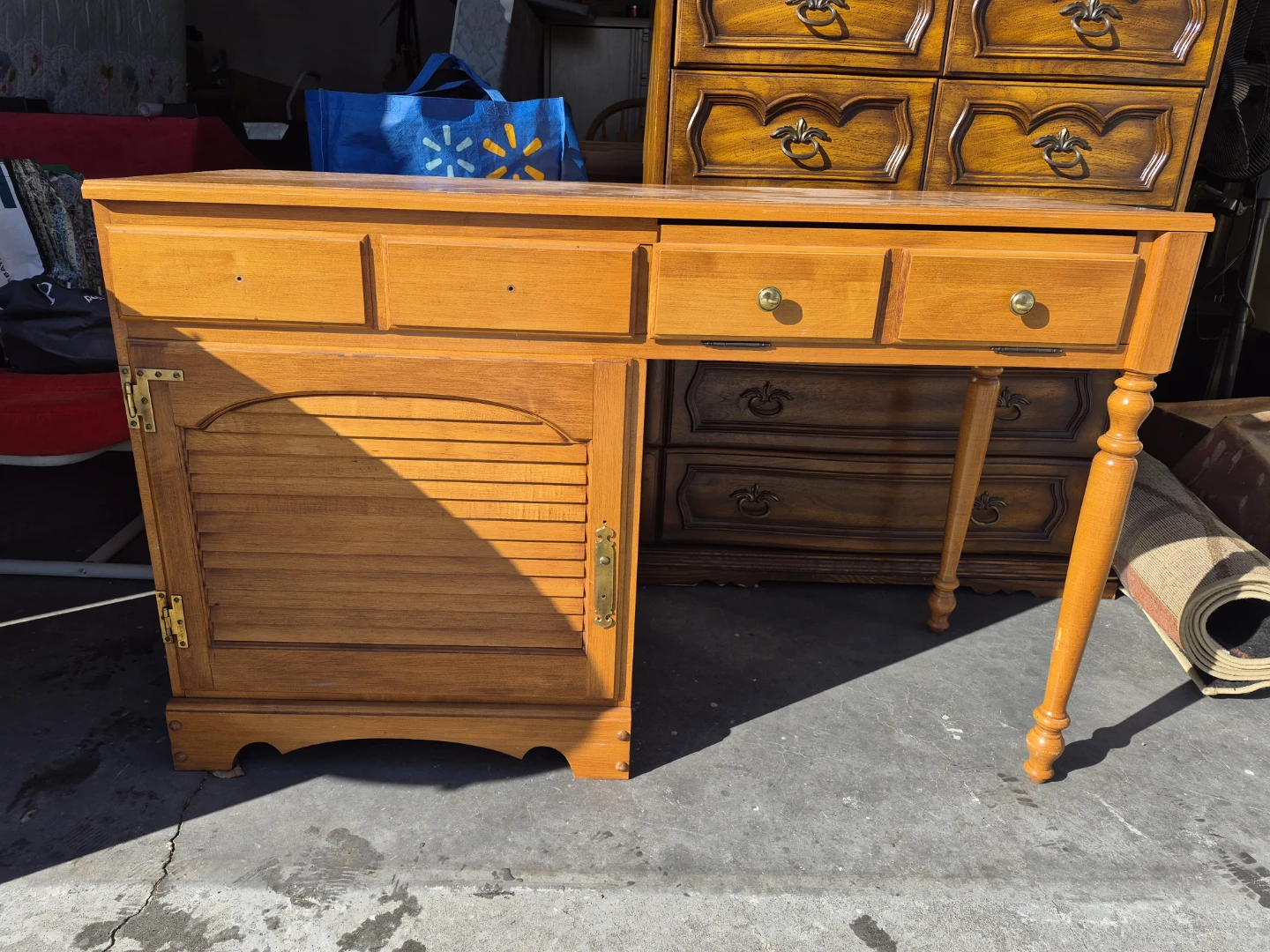 Wooden Desk with Chair - photo 2