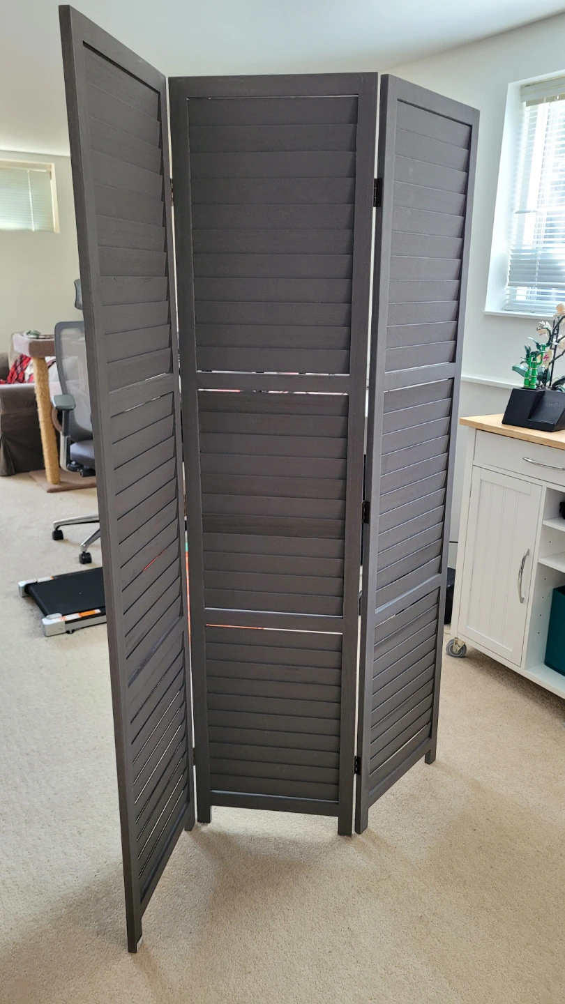 Foldable Gray Room Divider - photo 2