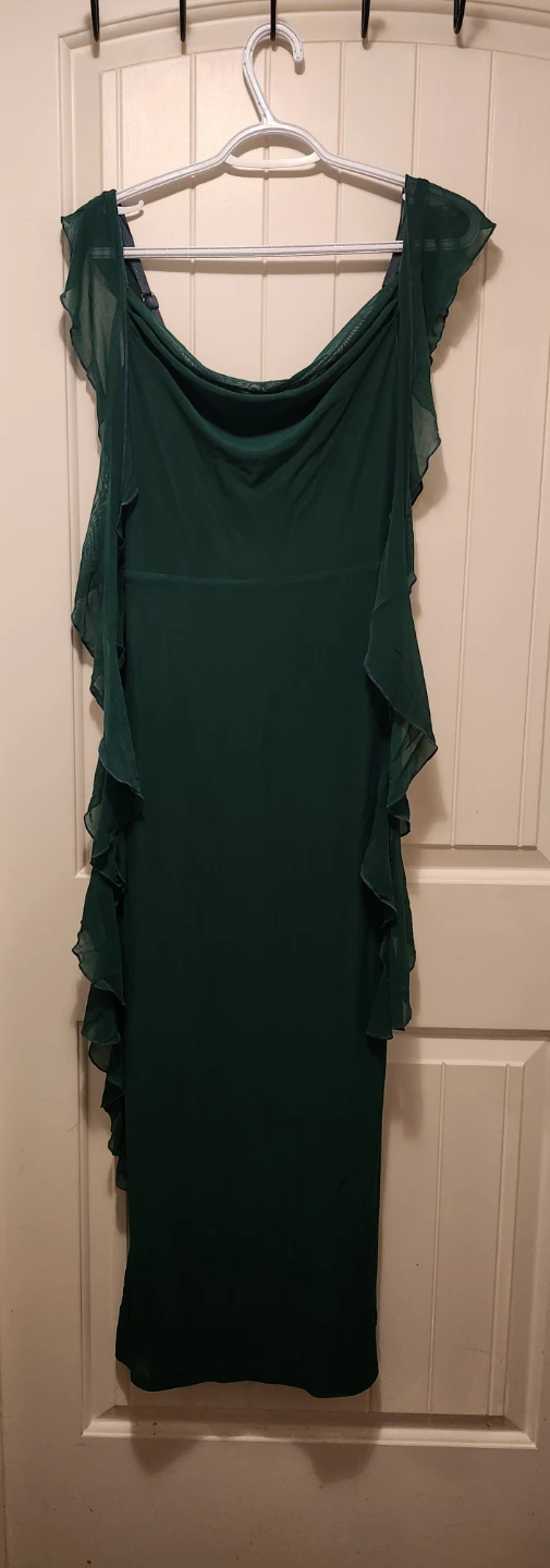 Pretty Garden Women's Ruffled Green Dress - Size M - photo 2